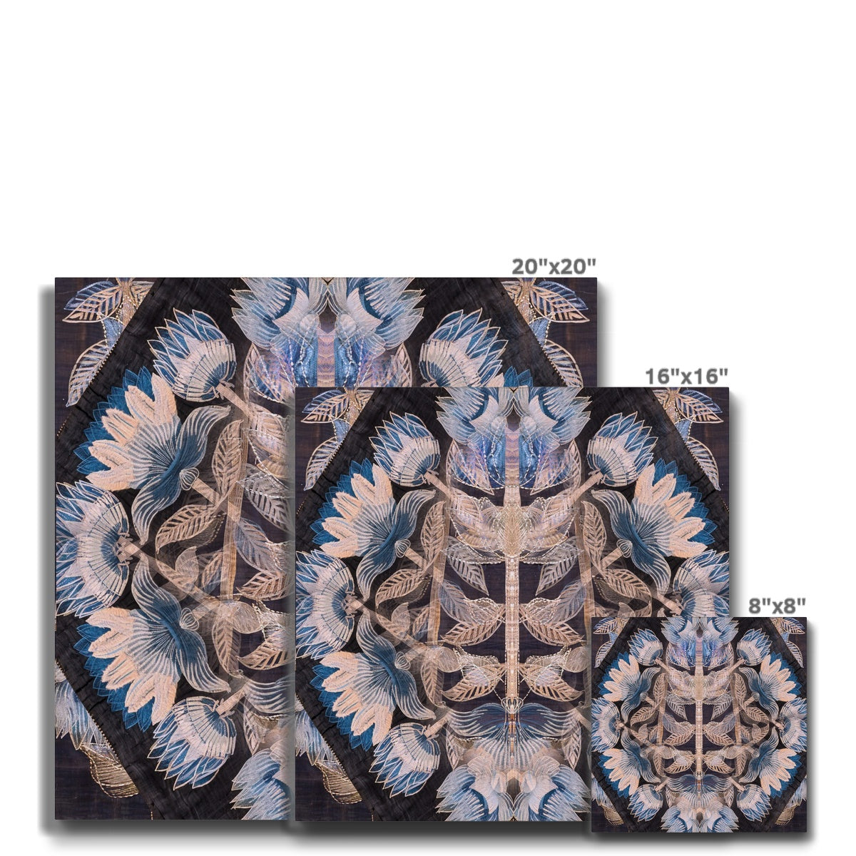 Blue Flora Eco Canvas Print - Starseed Designs Inc.
