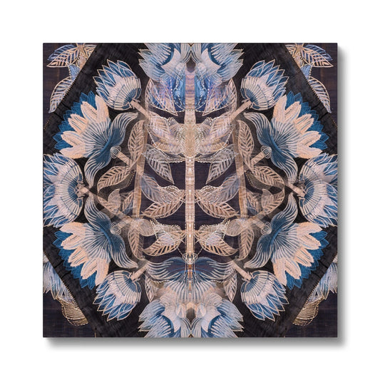 Blue Flora Eco Canvas Print - Starseed Designs Inc.