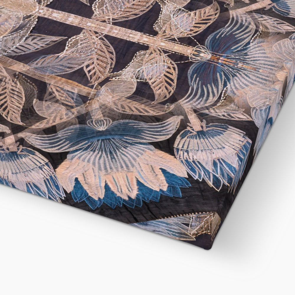 Blue Flora Eco Canvas Print - Starseed Designs Inc.