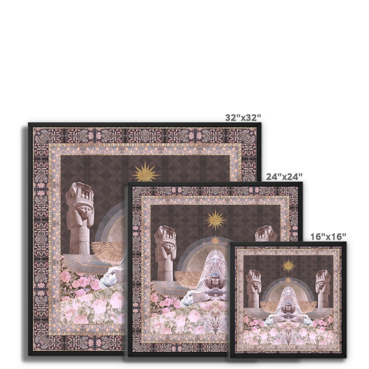 Hathor - Night Edition Framed Canvas - Starseed Designs Inc.