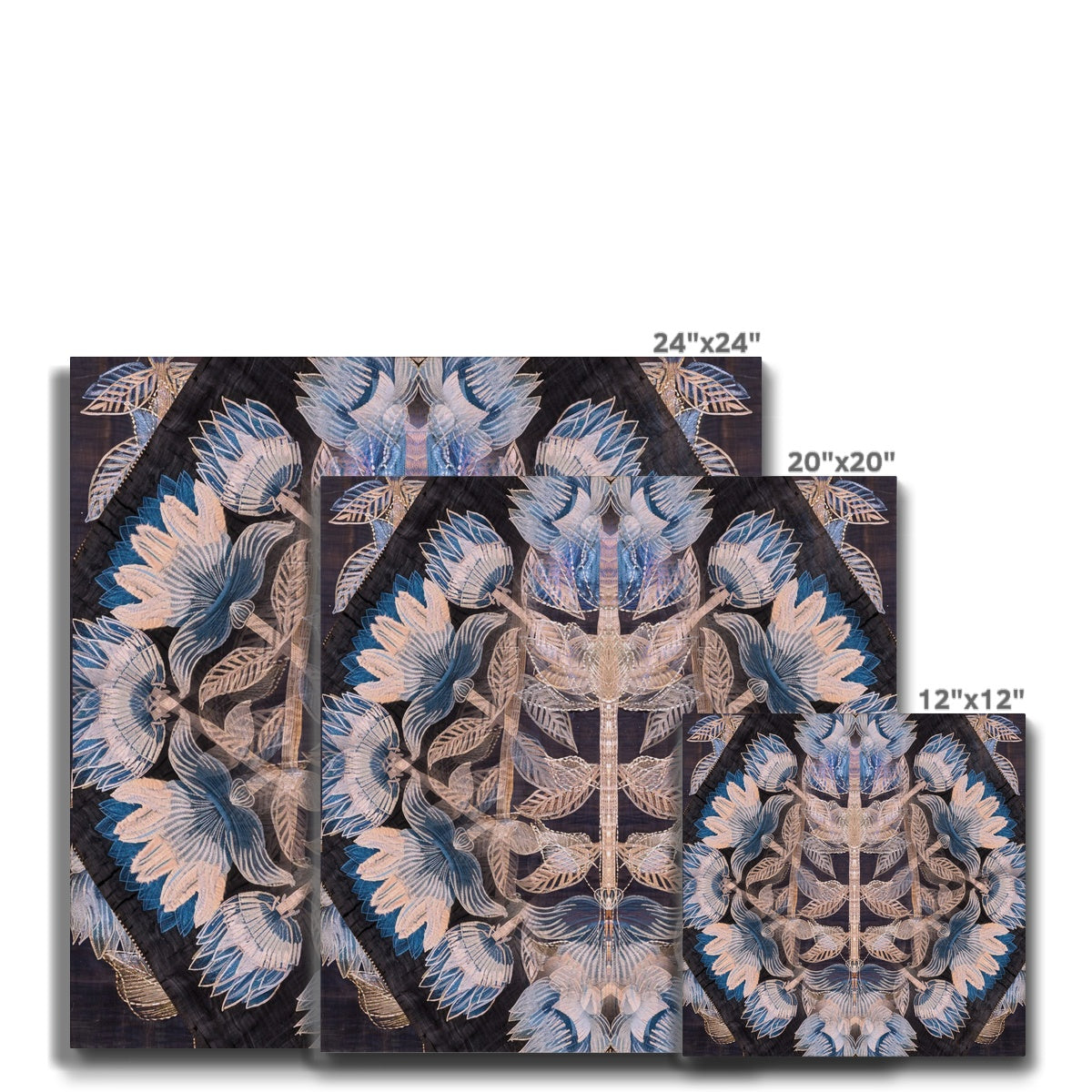 Blue Flora Giclée Canvas Print - Starseed Designs Inc.
