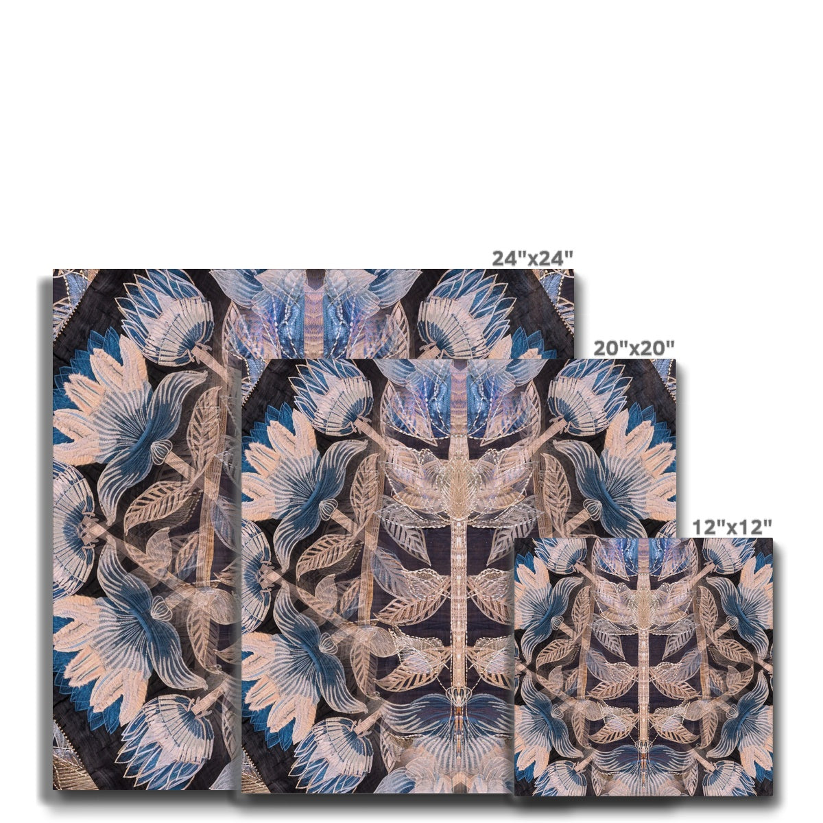 Blue Flora Giclée Canvas Print - Starseed Designs Inc.