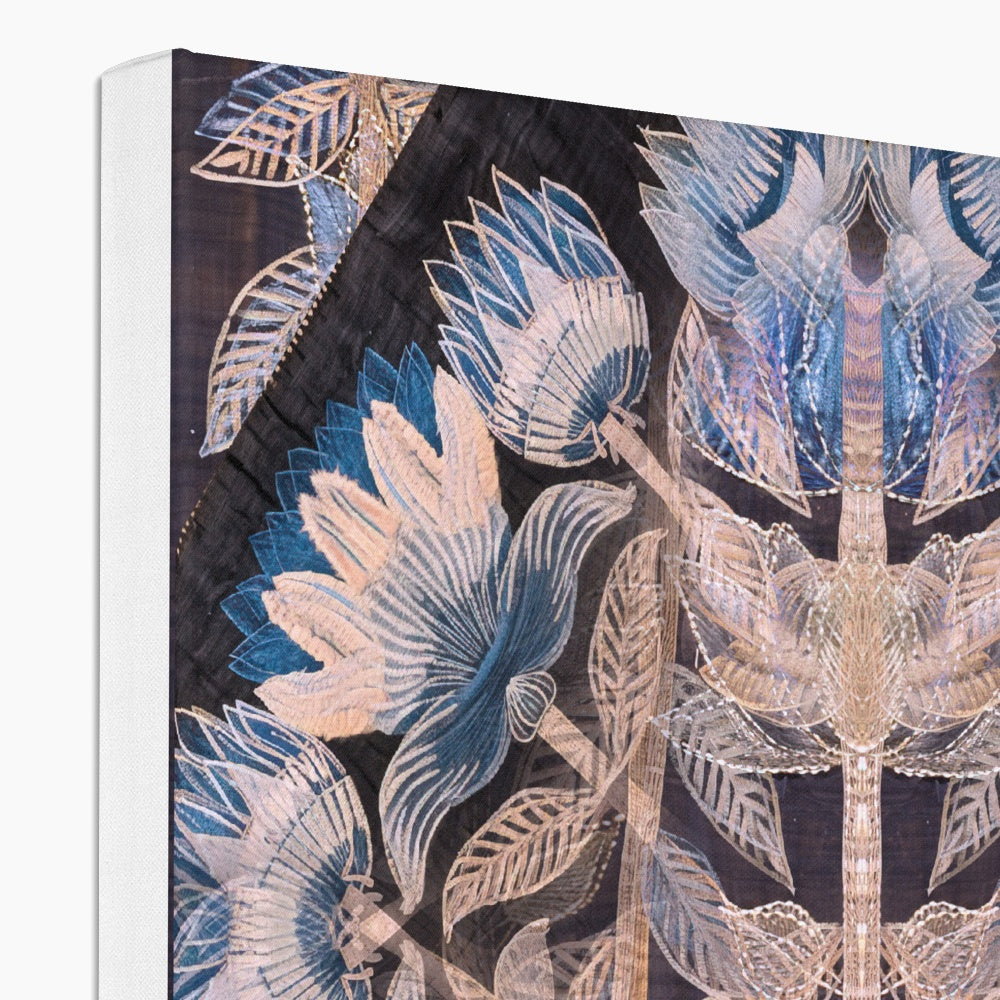Blue Flora Eco Canvas Print - Starseed Designs Inc.