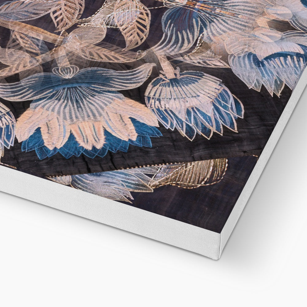 Blue Flora Giclée Canvas Print - Starseed Designs Inc.