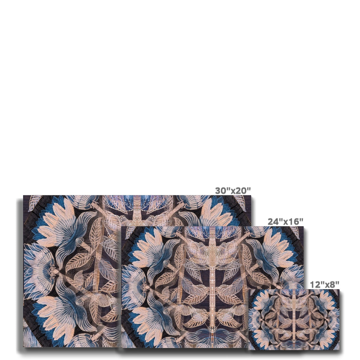 Blue Flora Eco Canvas Print - Starseed Designs Inc.