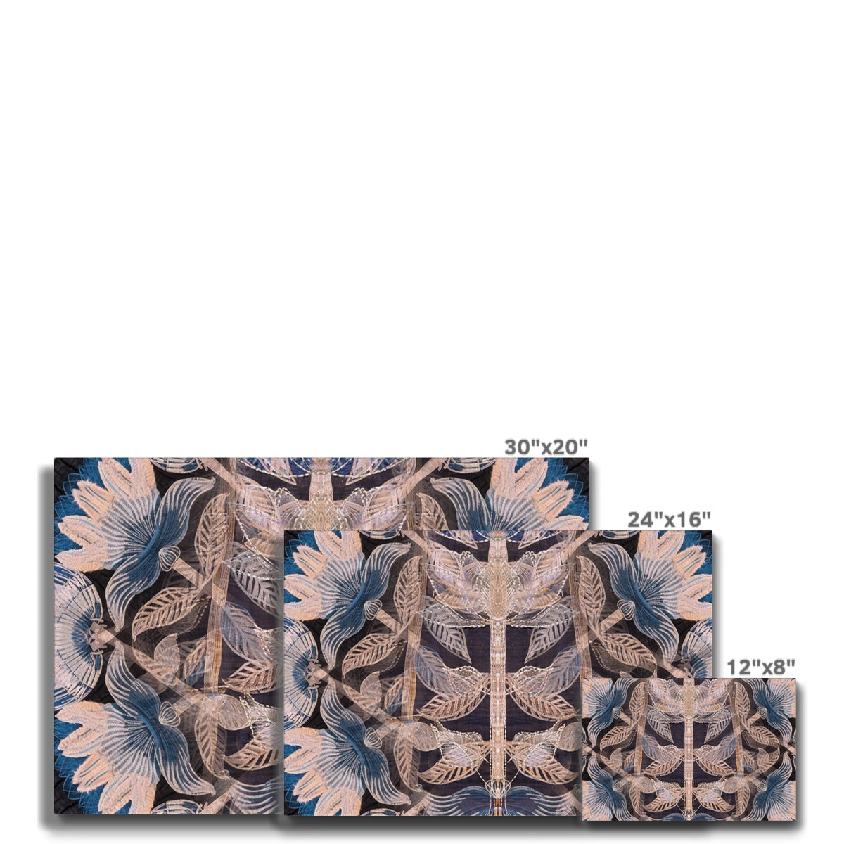 Blue Flora Eco Canvas Print - Starseed Designs Inc.