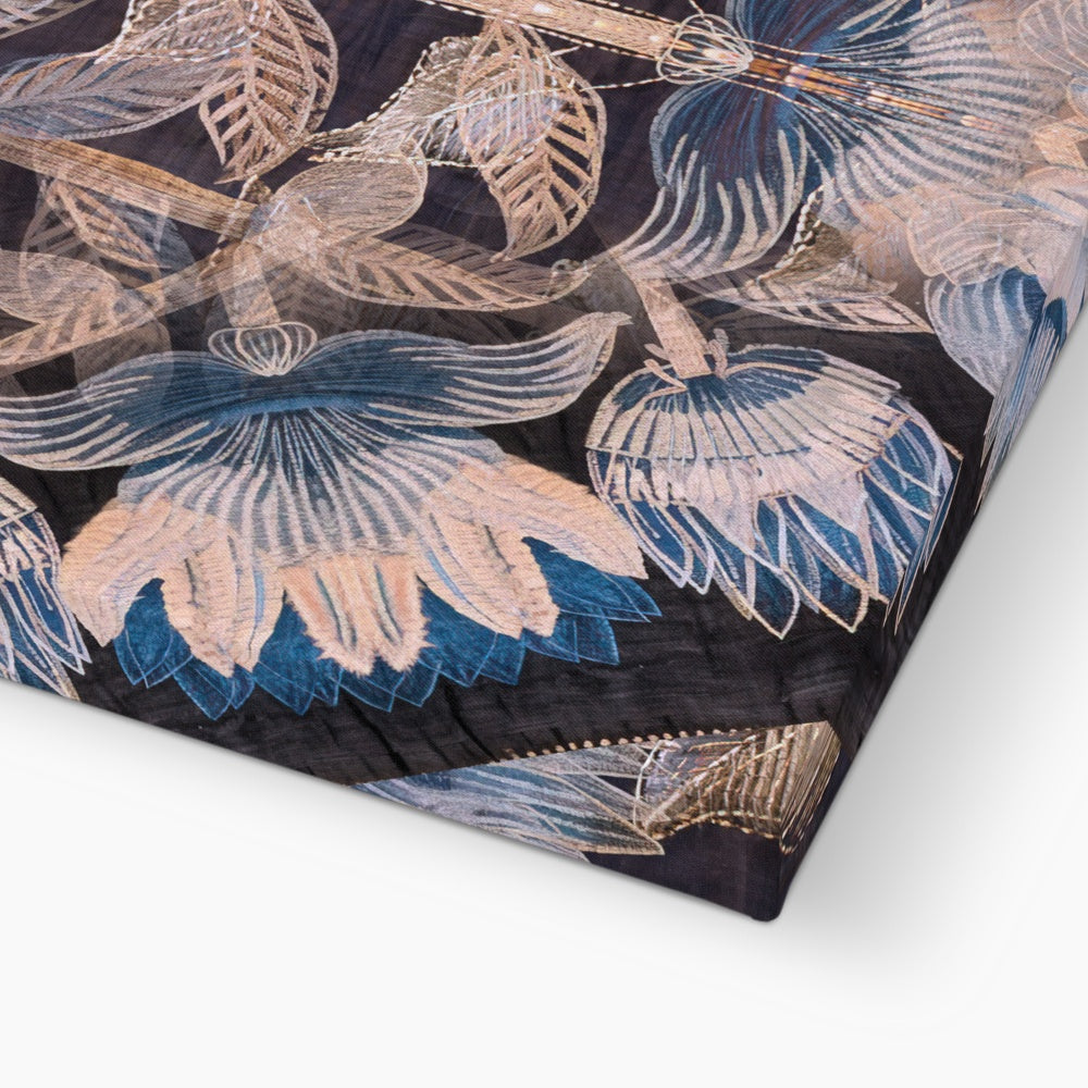 Blue Flora Giclée Canvas Print - Starseed Designs Inc.