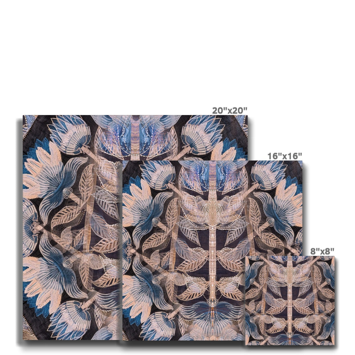 Blue Flora Eco Canvas Print - Starseed Designs Inc.