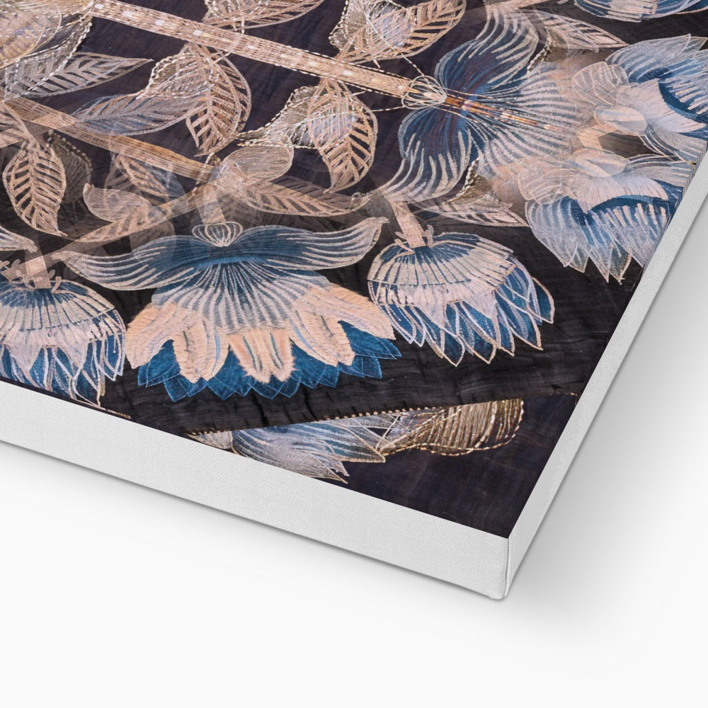 Blue Flora Eco Canvas Print - Starseed Designs Inc.