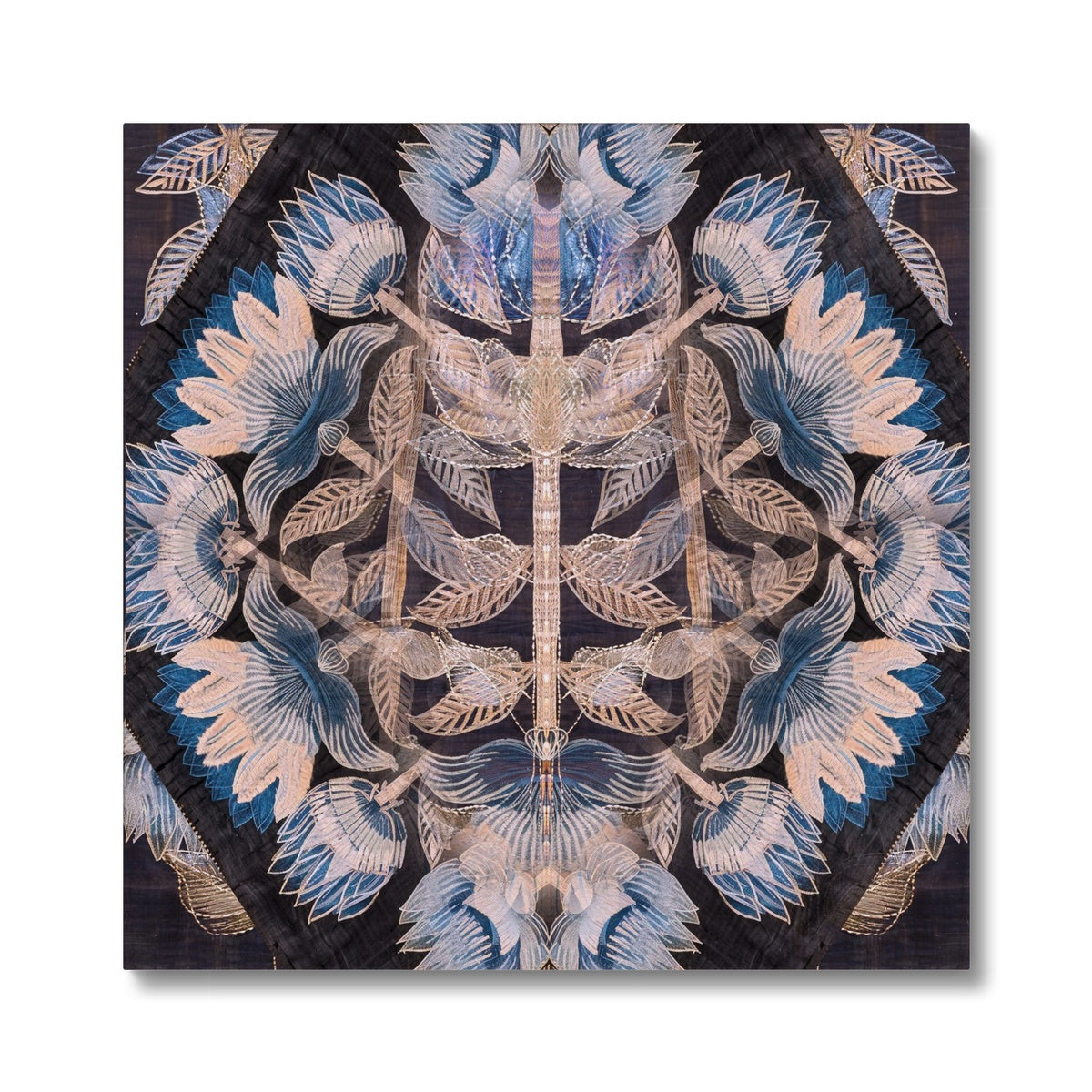 Blue Flora Giclée Canvas Print - Starseed Designs Inc.