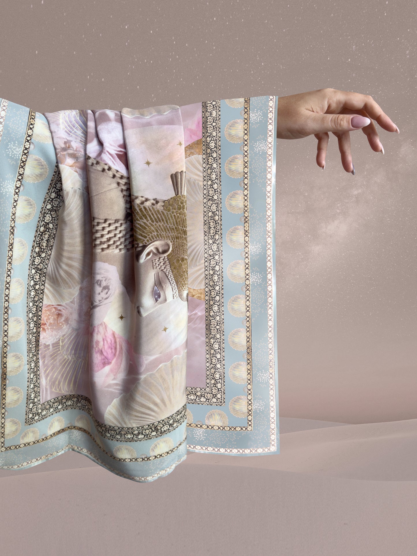 GODDESS DREAMS SILK CREPE SCARF - Starseed Designs Inc.