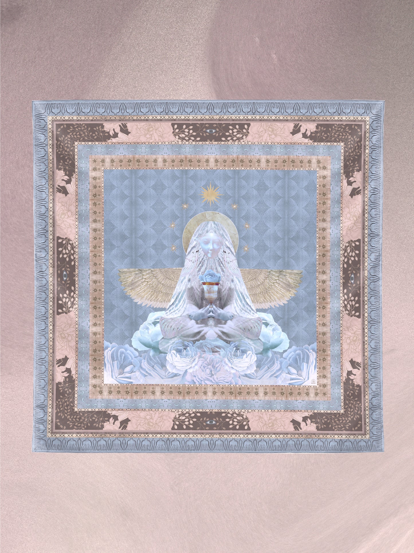MOONLIT HATHOR SILK TWILL SCARF - Starseed Designs Inc.