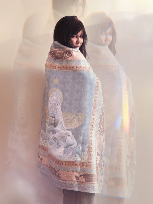 MOONLIT HATHOR SILK TWILL SCARF - Starseed Designs Inc.