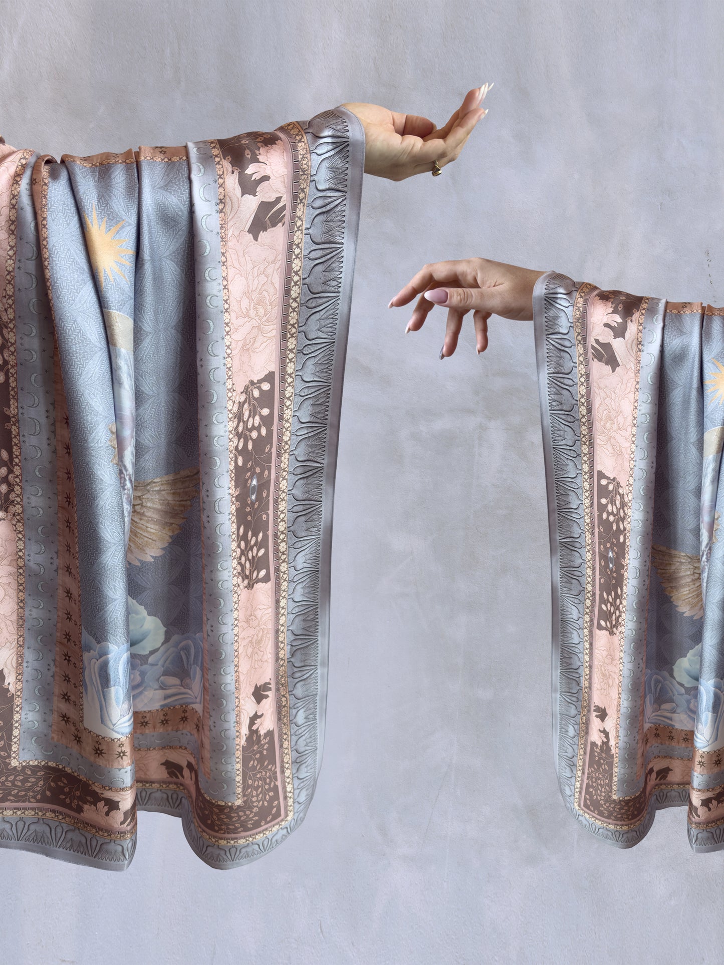 MOONLIT HATHOR SILK TWILL SCARF - Starseed Designs Inc.