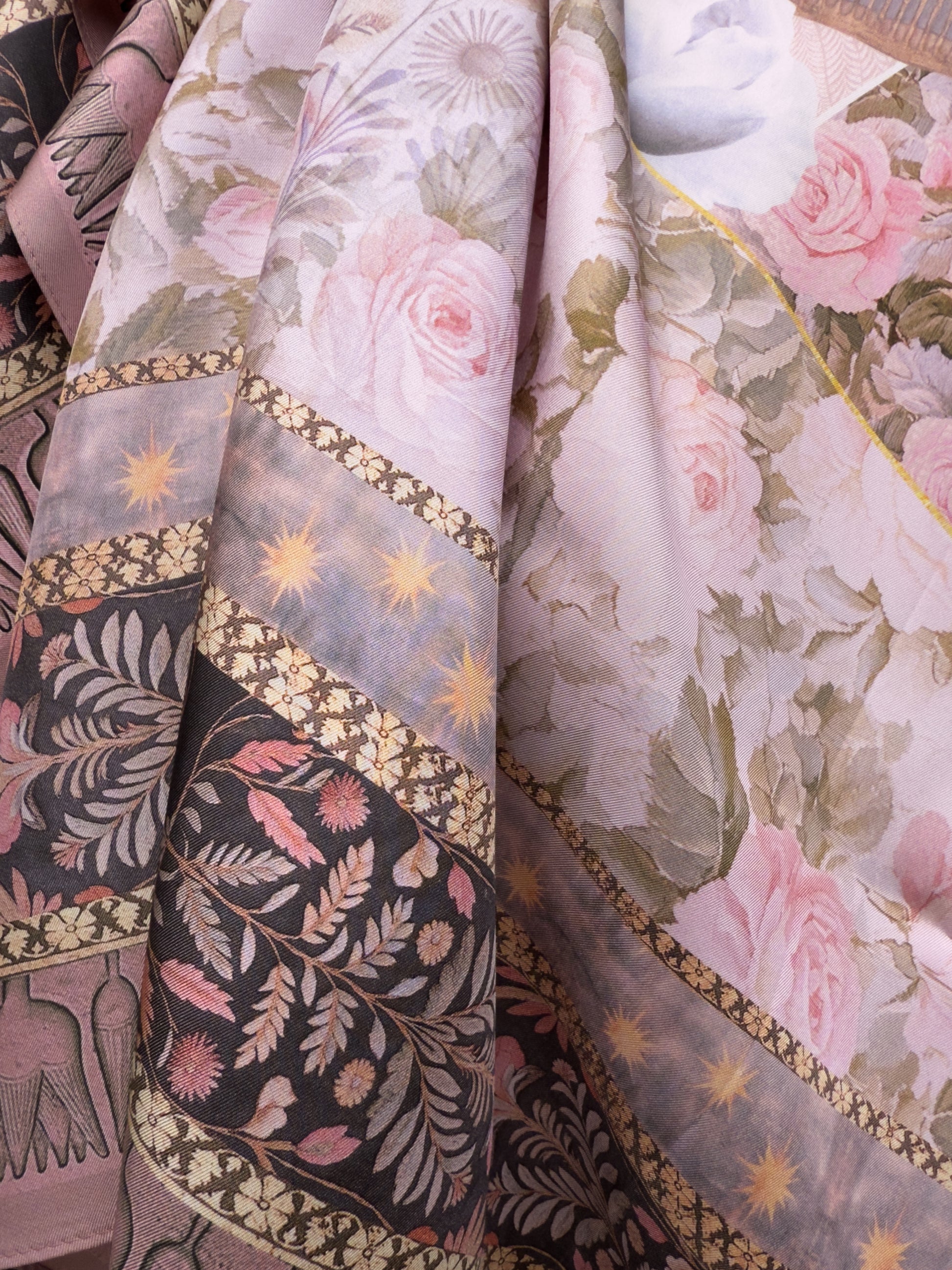 NIGHT GARDEN SILK TWILL SCARF - Starseed Designs Inc.