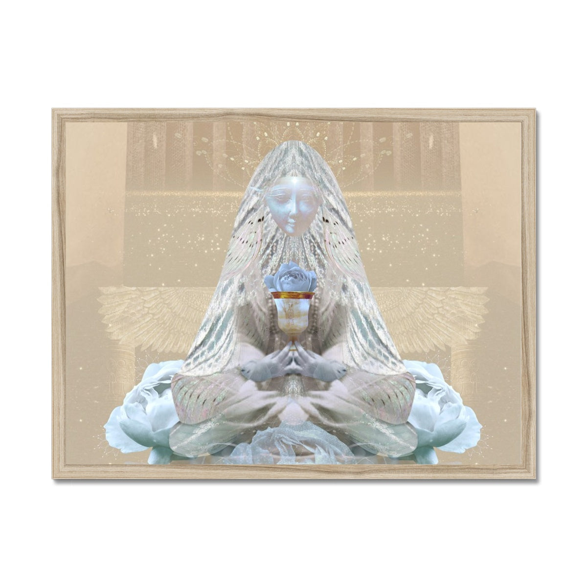 The Blue Rose Framed Print - Starseed Designs Inc.