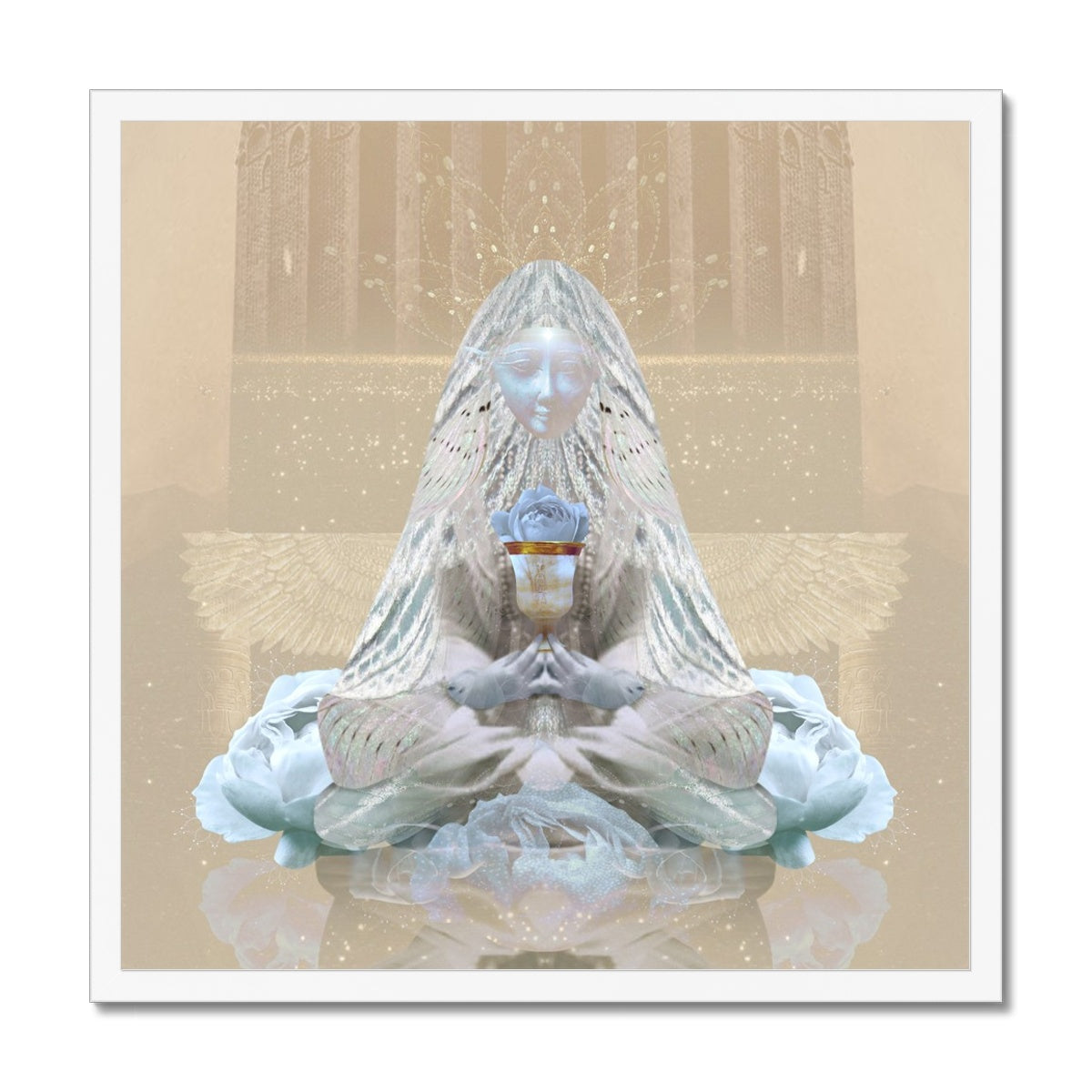 The Blue Rose Framed Print - Starseed Designs Inc.