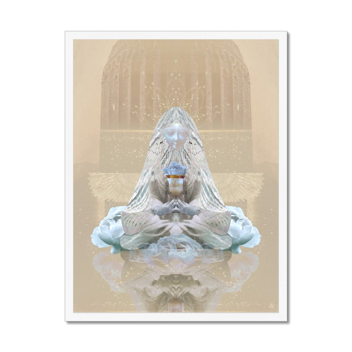 The Blue Rose Framed Print - Starseed Designs Inc.