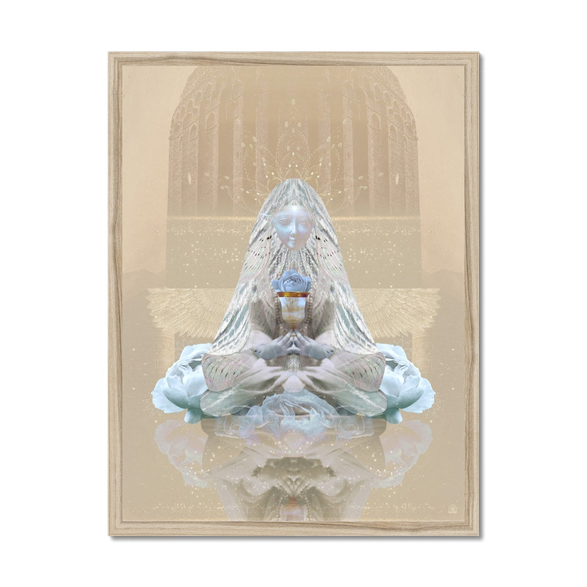 The Blue Rose Framed Print - Starseed Designs Inc.