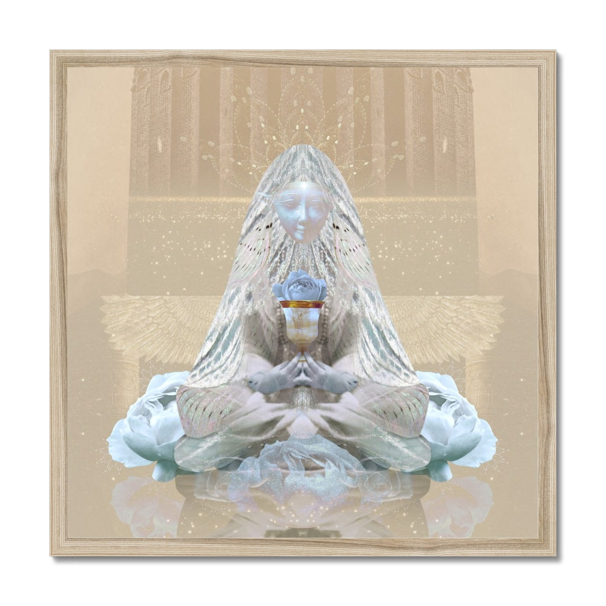 The Blue Rose Framed Print - Starseed Designs Inc.