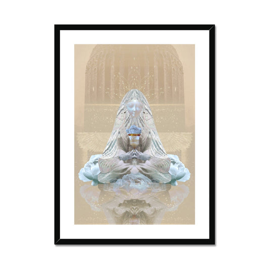 The Blue Rose Framed & Mounted Print - Starseed Designs Inc.