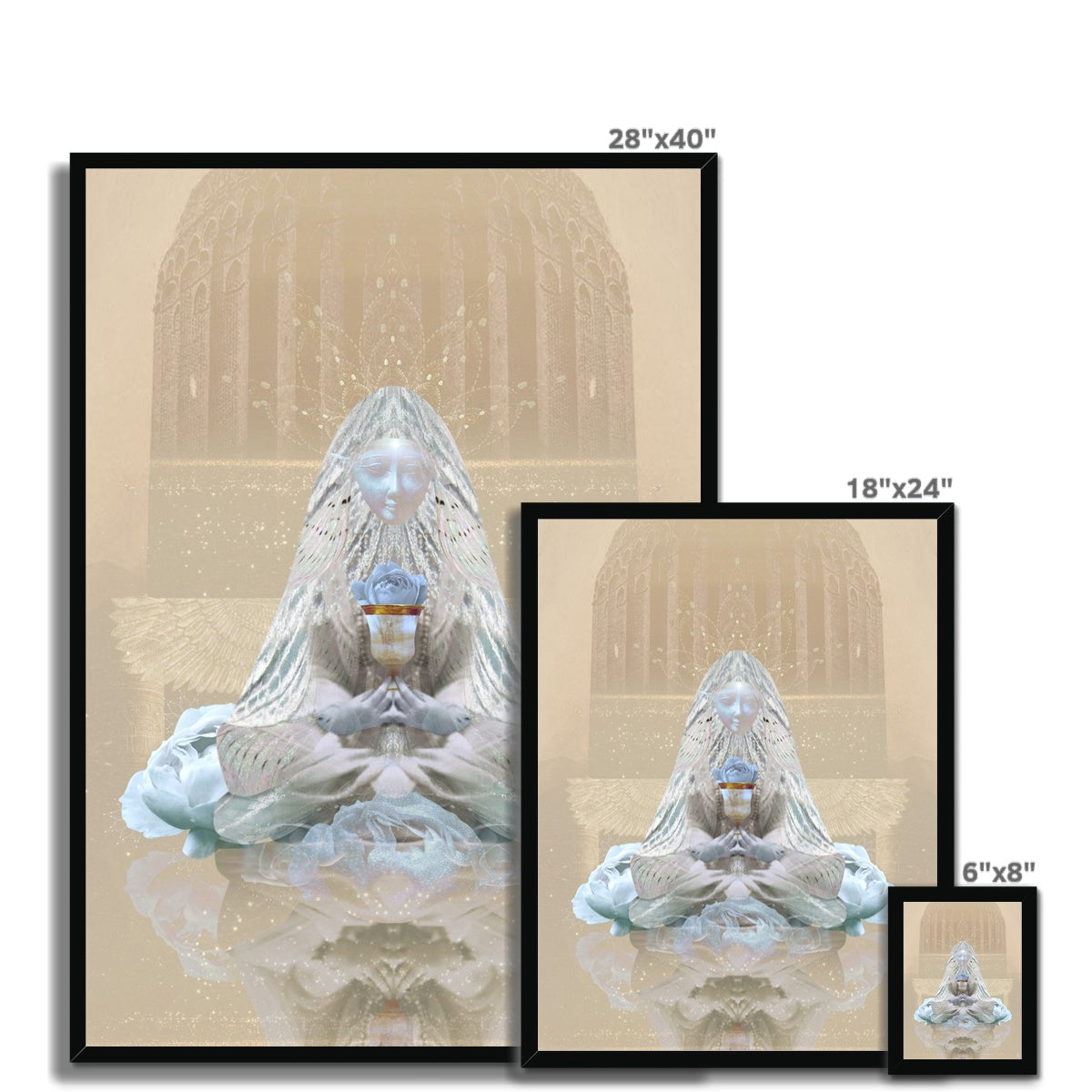 The Blue Rose Framed Print - Starseed Designs Inc.