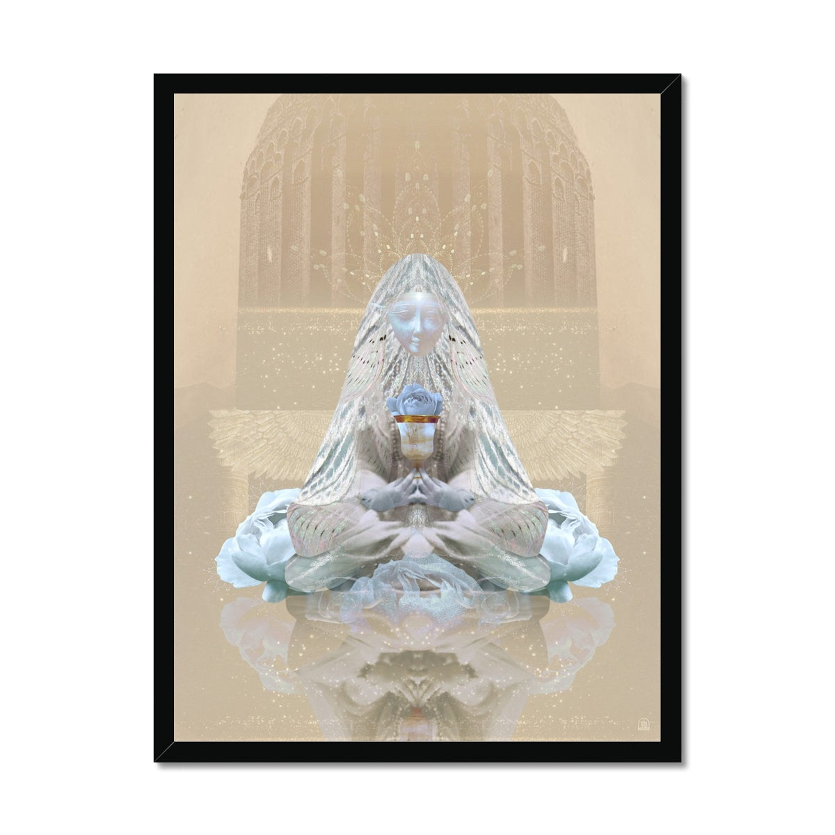 The Blue Rose Framed Print - Starseed Designs Inc.