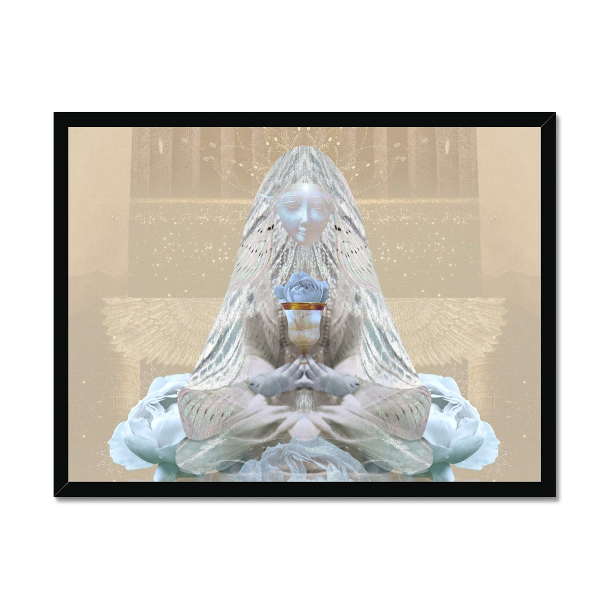 The Blue Rose Framed Print - Starseed Designs Inc.