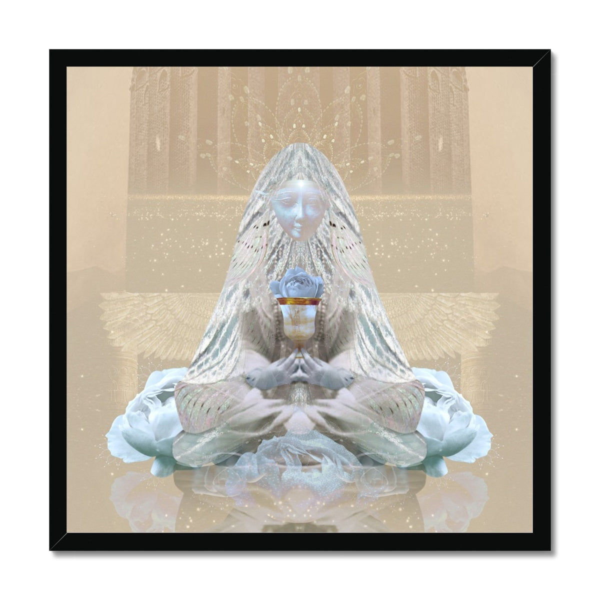 The Blue Rose Framed Print - Starseed Designs Inc.
