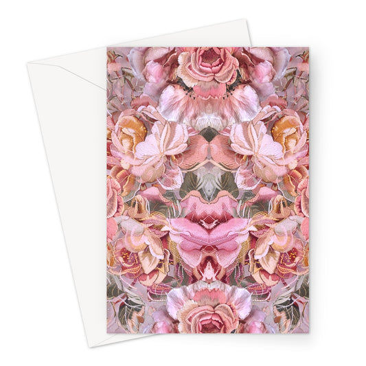 Pink Poetry Greeting Card