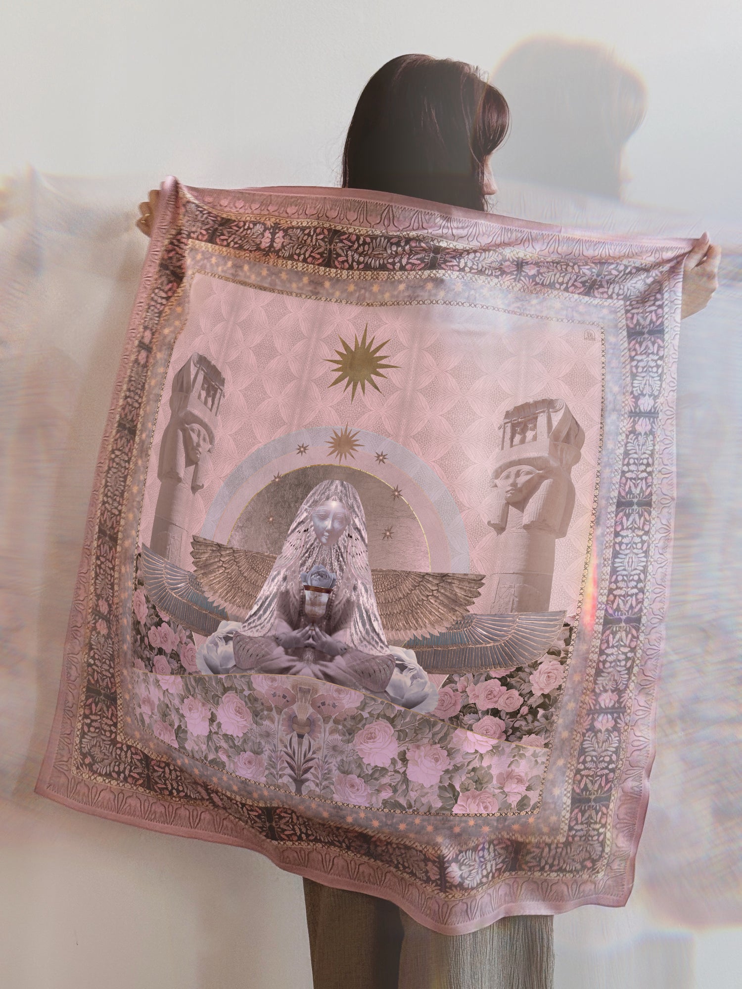 LIGHT GARDEN  SILK TWILL SCARF - Starseed Designs Inc.