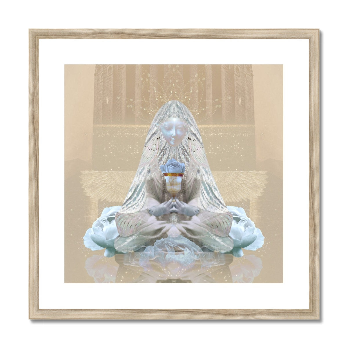 The Blue Rose Framed & Mounted Print - Starseed Designs Inc.