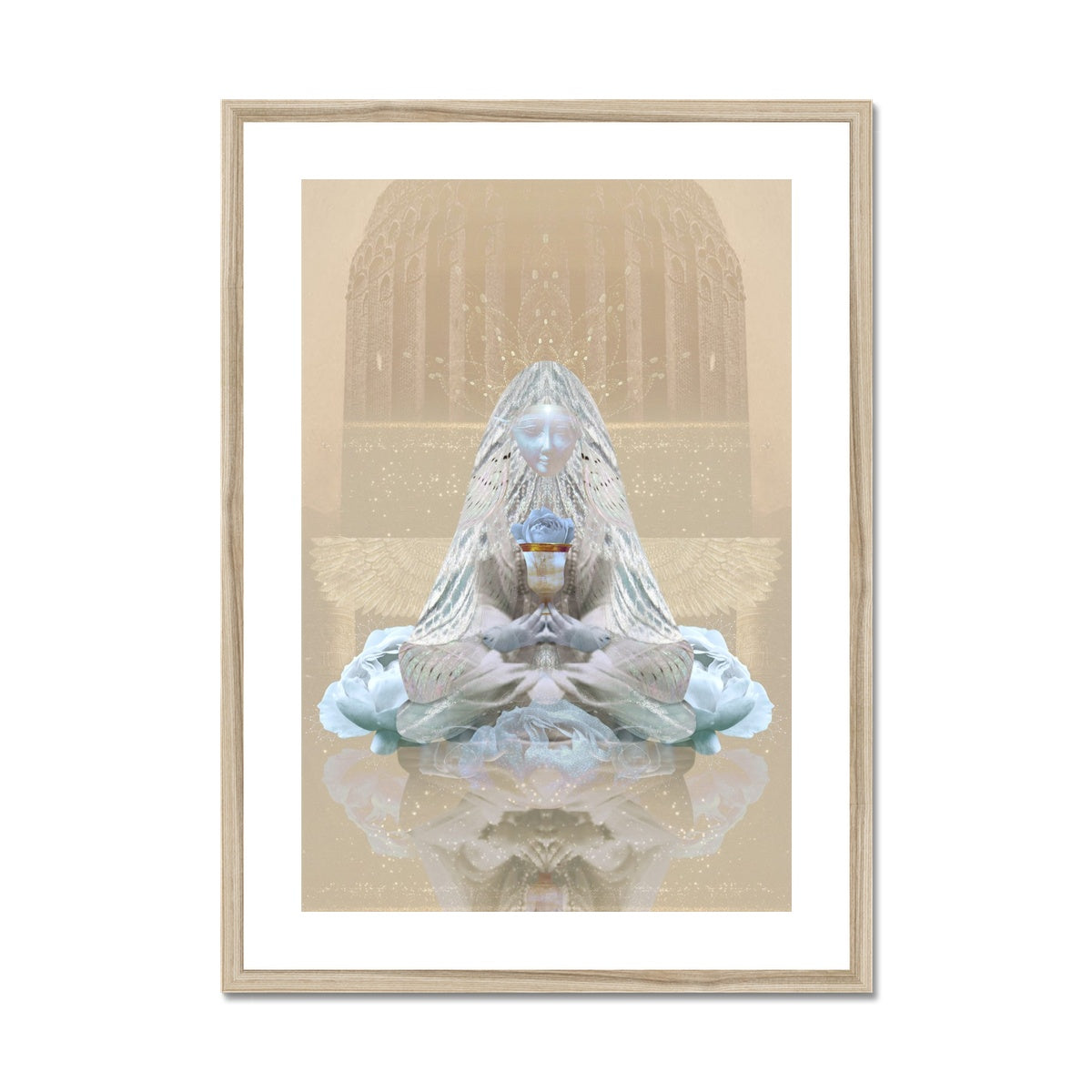 The Blue Rose Framed & Mounted Print - Starseed Designs Inc.