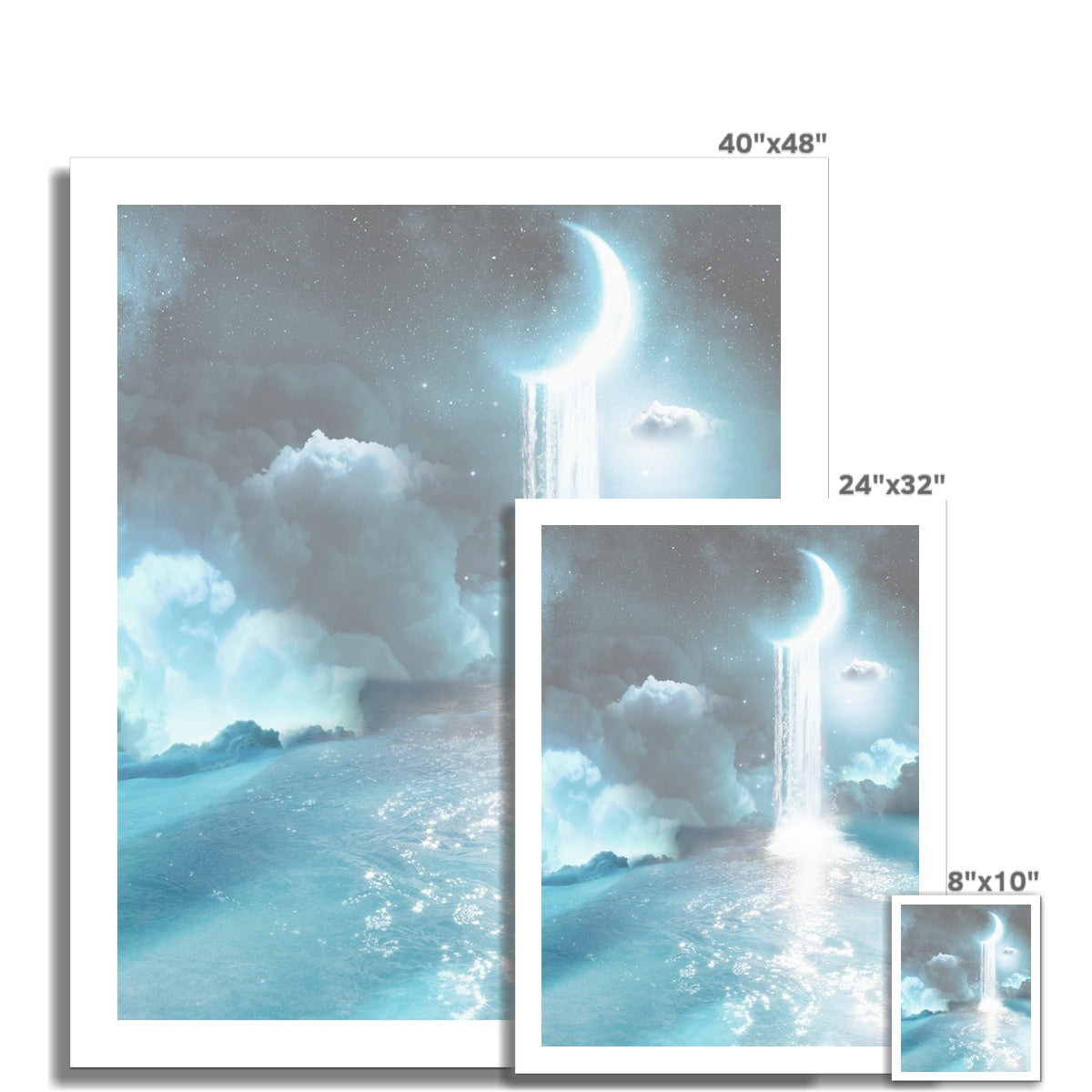 Lunar Waters Fine Art Print - Starseed Designs Inc.