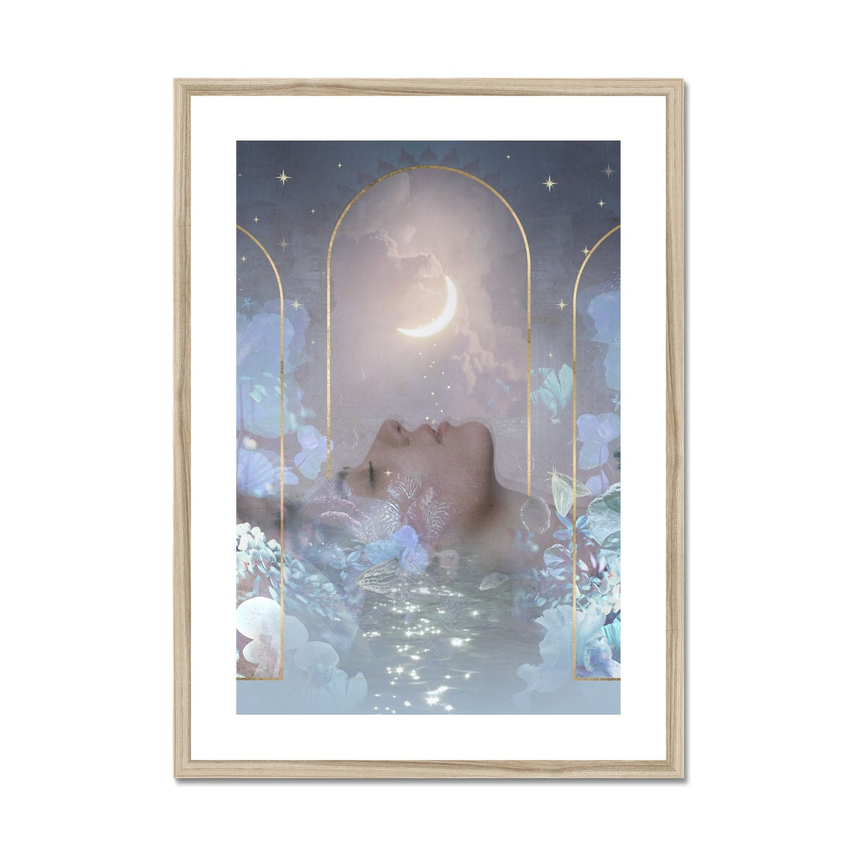 Moonflower Framed & Mounted Print - Starseed Designs Inc.